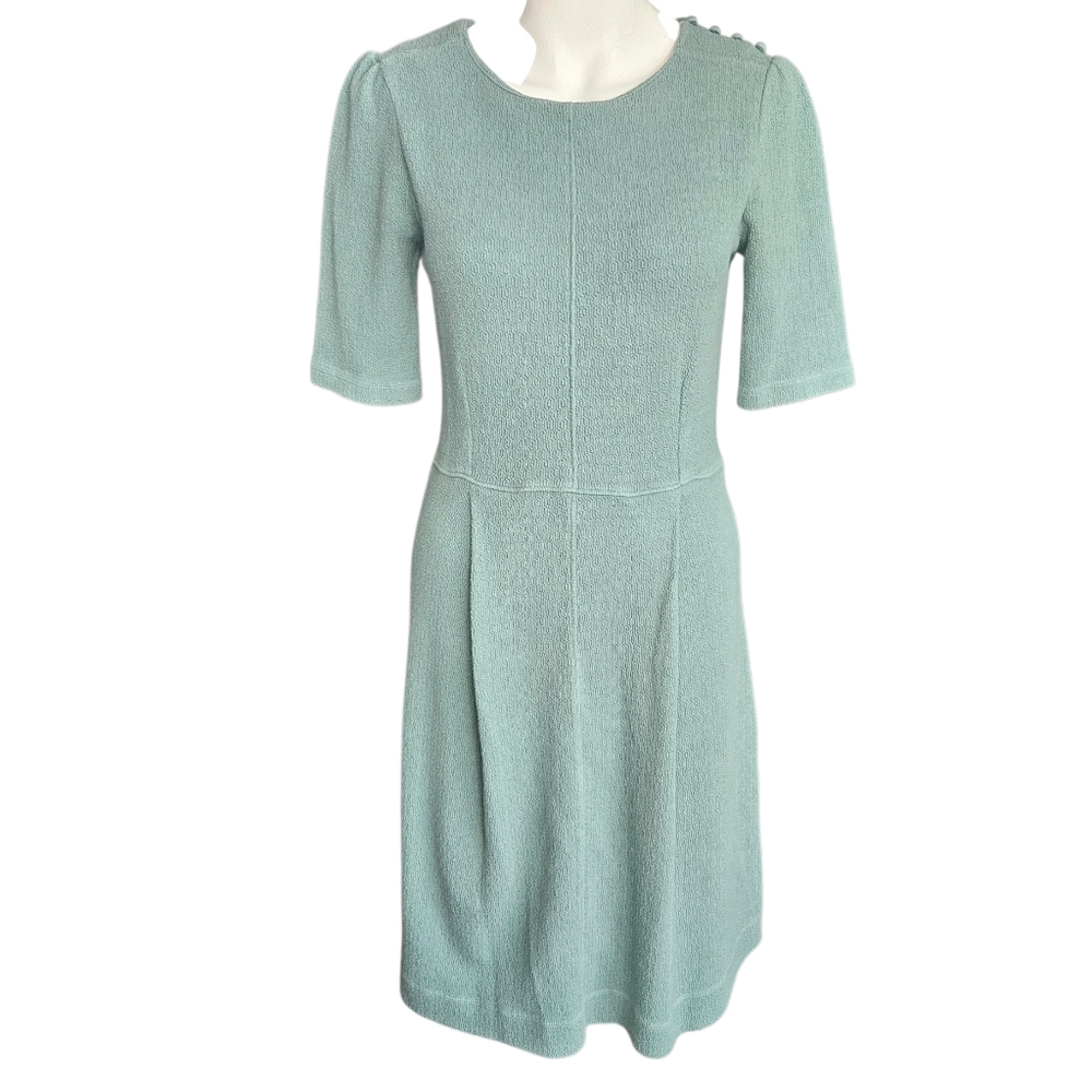 Noa Noa Textured‎ Pullover Green Knit Dress Sz XS Spring Career Easter